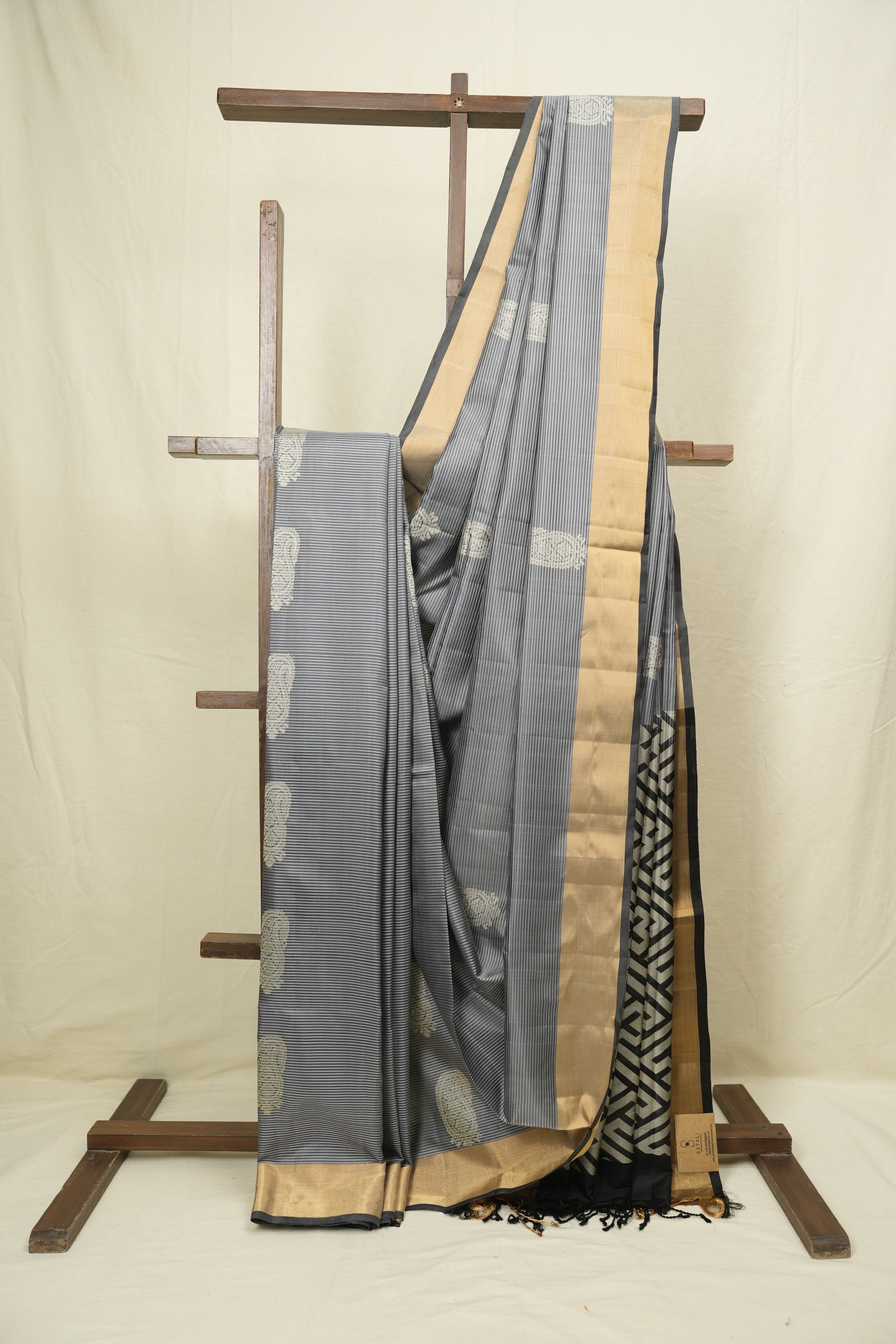 Grey Soft Silk Saree - SRGSSS451