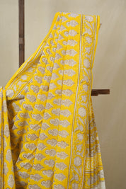 Yellow HBP Cotton Saree - SRYCS3386