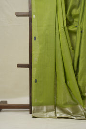 Pista Green Maheshwari Saree - SRPGMS1047