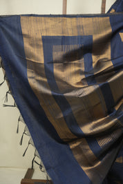 Teal Blue Raw Silk Saree - SRTBRSS1107