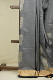 Grey Soft Silk Saree - SRGSSS451