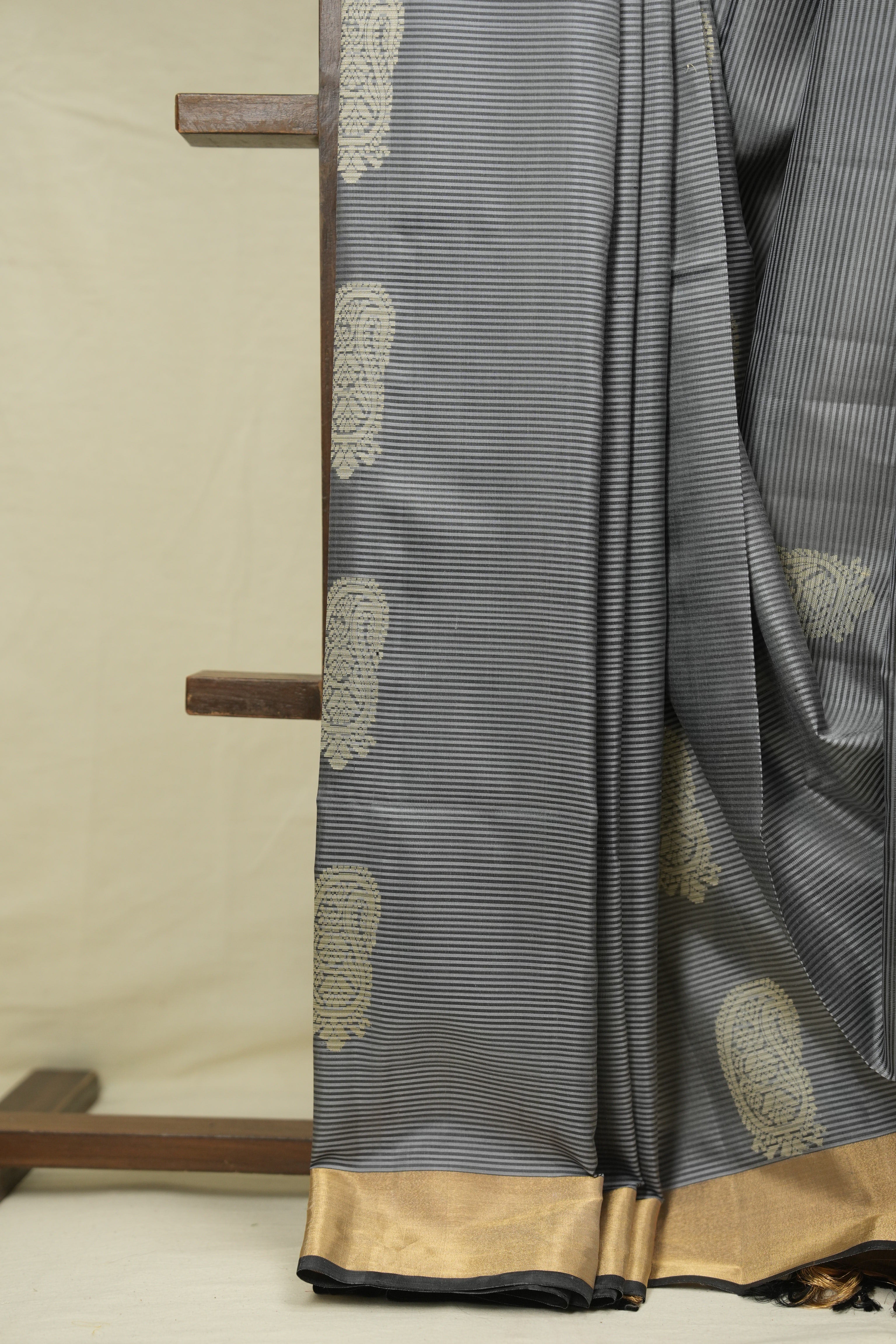 Grey Soft Silk Saree - SRGSSS451