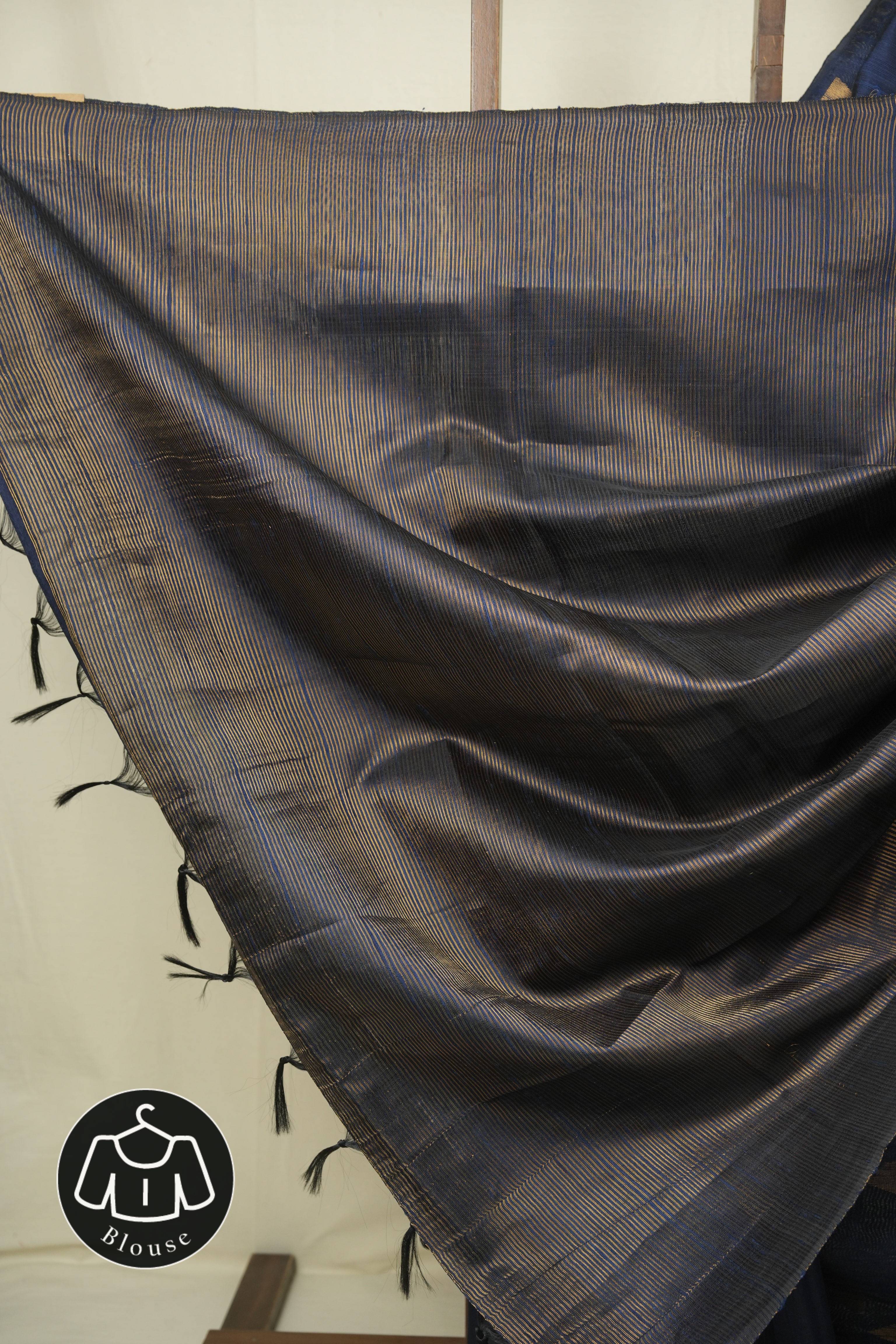 Teal Blue Raw Silk Saree - SRTBRSS1107