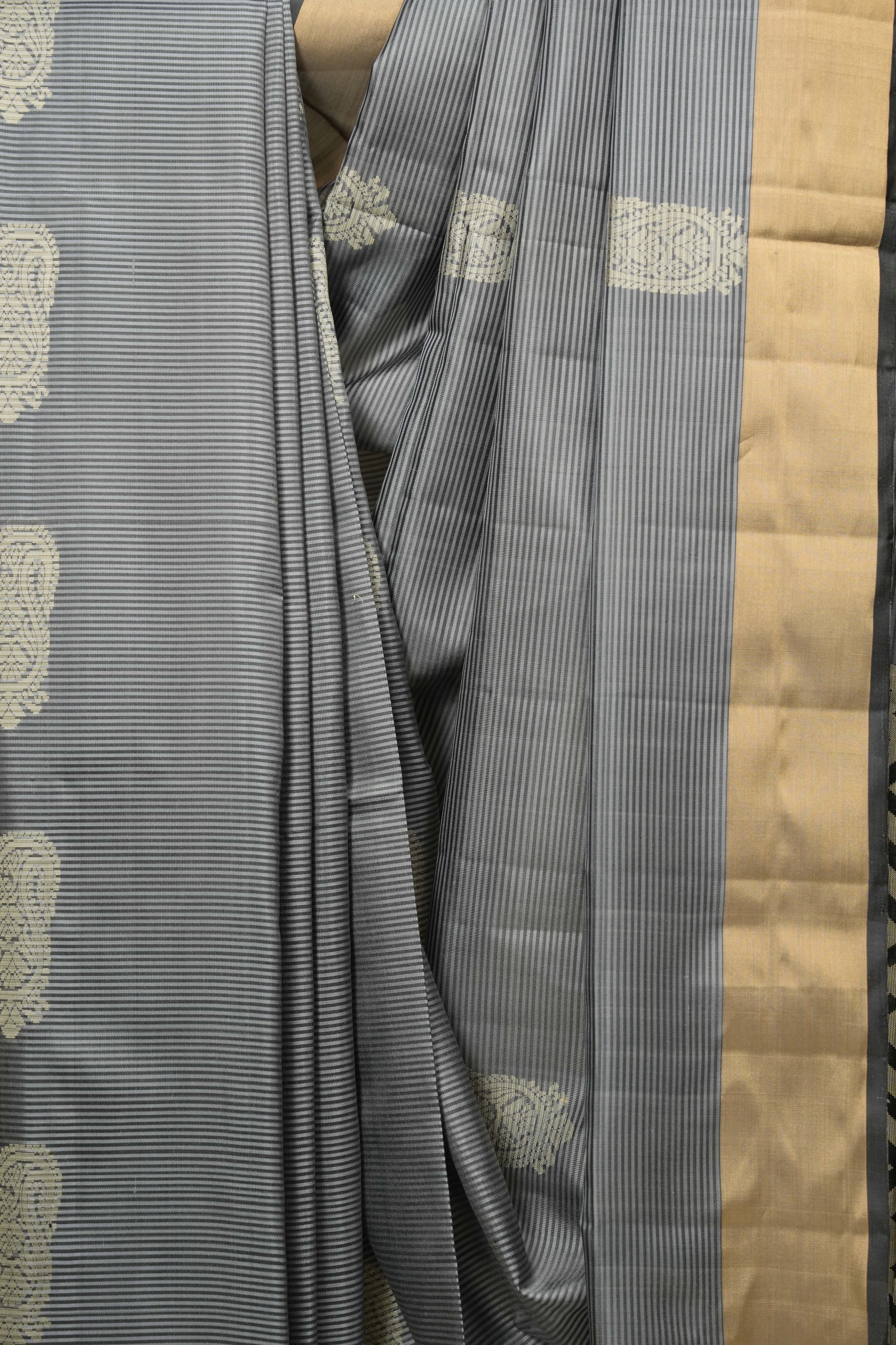 Grey Soft Silk Saree - SRGSSS451