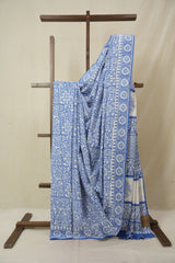 Blue HBP Cotton Saree - SRBCS3387