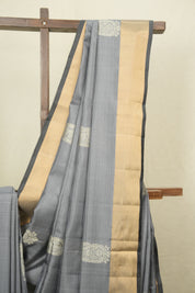 Grey Soft Silk Saree - SRGSSS451