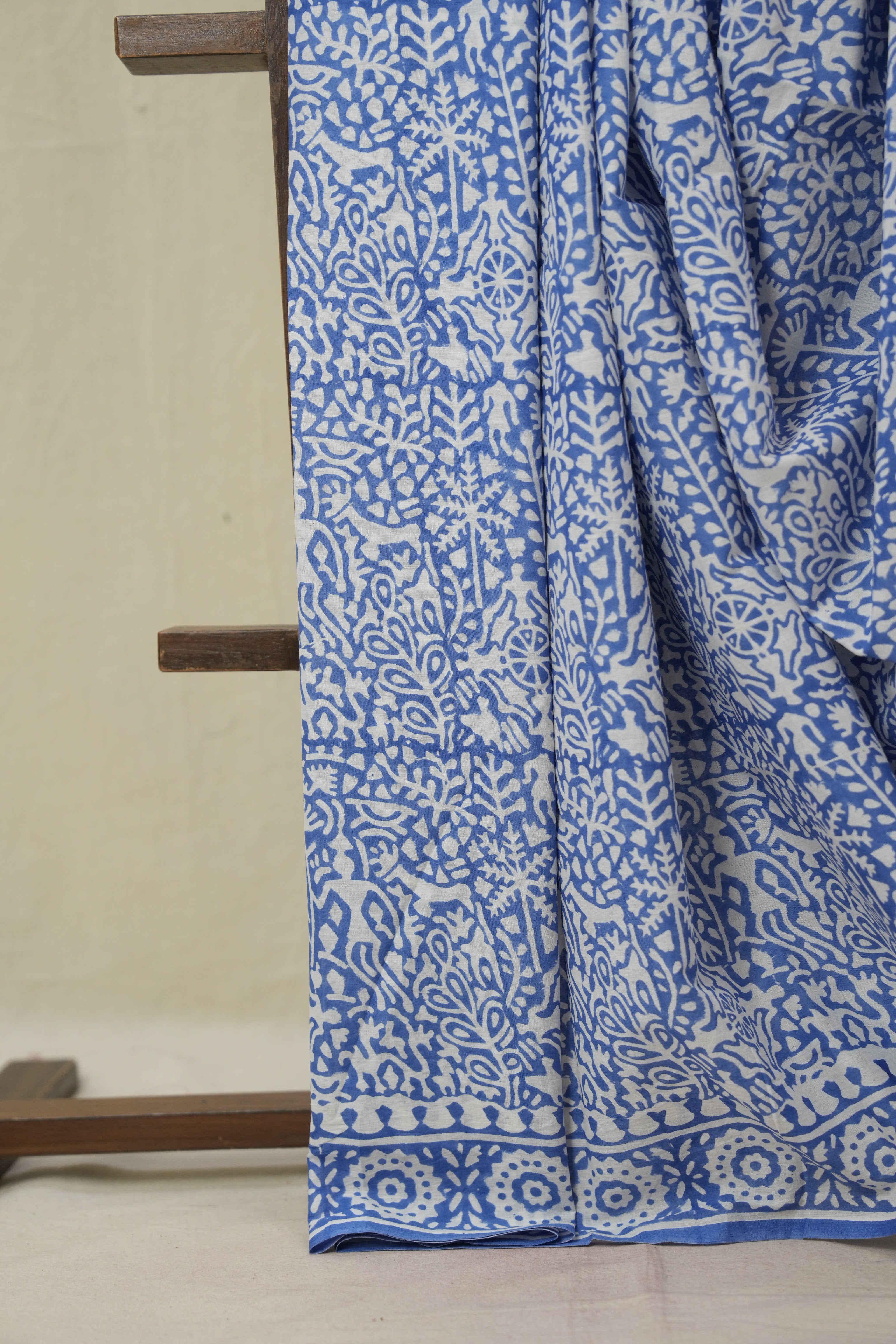 Blue HBP Cotton Saree - SRBCS3387