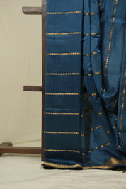 Peacock Blue Maheshwari Saree - SRPBMS1166