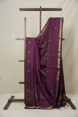 Purple Maheshwari Tissue Saree - SRPMTS731