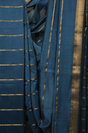 Peacock Blue Maheshwari Saree - SRPBMS1166