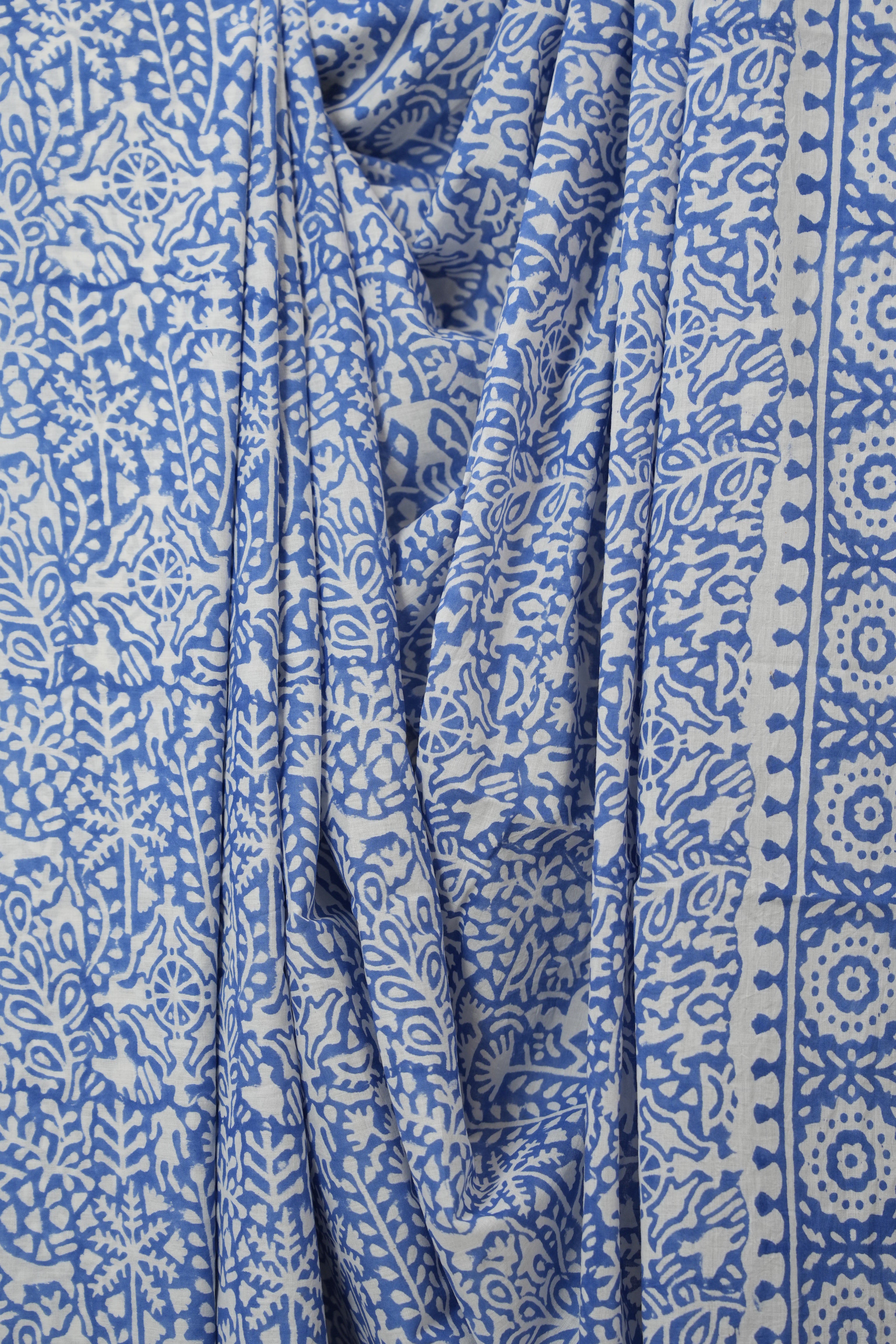 Blue HBP Cotton Saree - SRBCS3387