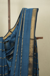 Peacock Blue Maheshwari Saree - SRPBMS1166