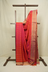 Dual Tone Pink Soft Silk Saree - SRDTPSSS447