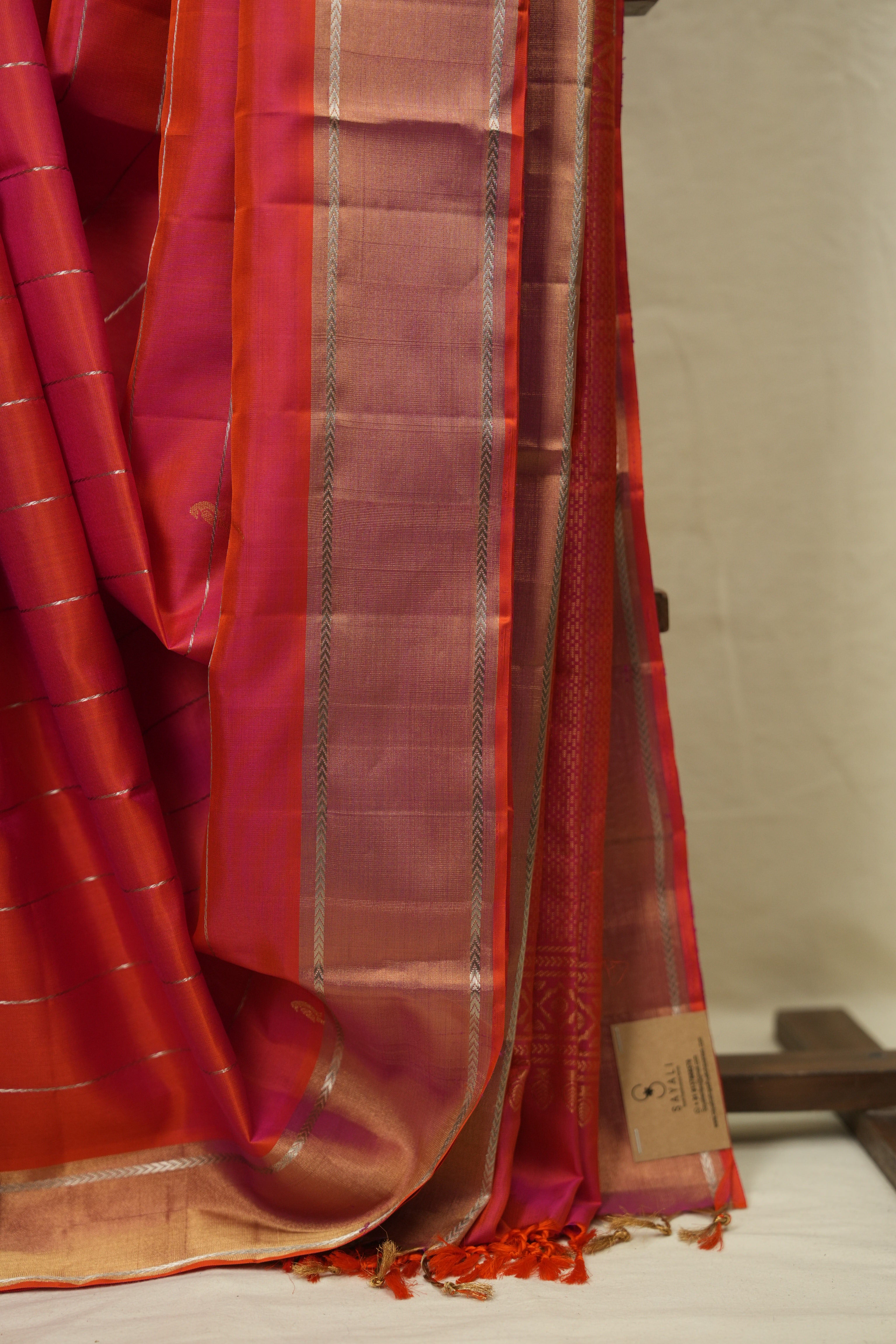 Dual Tone Pink Soft Silk Saree - SRDTPSSS447