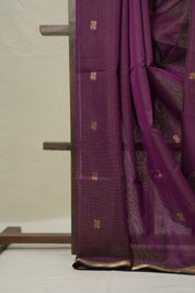 Purple Maheshwari Tissue Saree - SRPMTS731