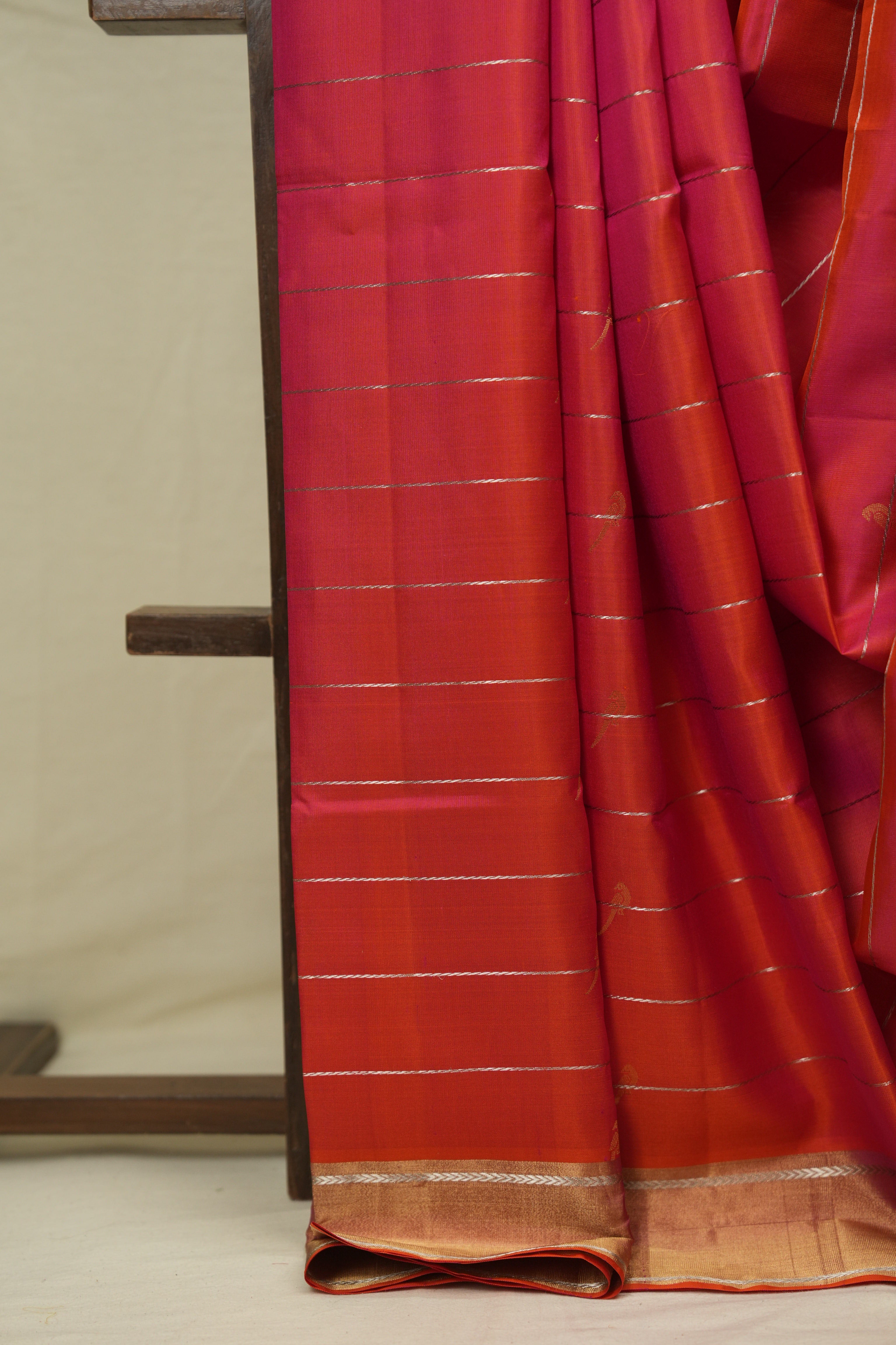 Dual Tone Pink Soft Silk Saree - SRDTPSSS447