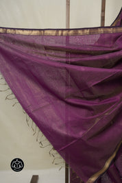 Purple Maheshwari Tissue Saree - SRPMTS731