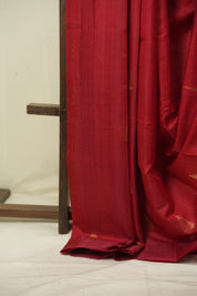 Red Raw Silk Saree - SRRRSS1109