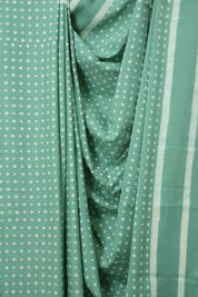 Aqua Green HBP Cotton Saree - SRAGCS3385