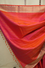 Dual Tone Pink Soft Silk Saree - SRDTPSSS447