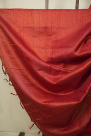 Red Raw Silk Saree - SRRRSS1109