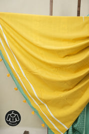 Aqua Green HBP Cotton Saree - SRAGCS3385