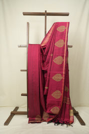 Maroon Raw Silk Saree - SRMRSS1101