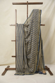 White - Blue HBP Kota Doria Saree - SRWBKDS173