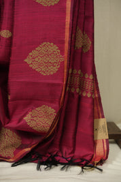 Maroon Raw Silk Saree - SRMRSS1101