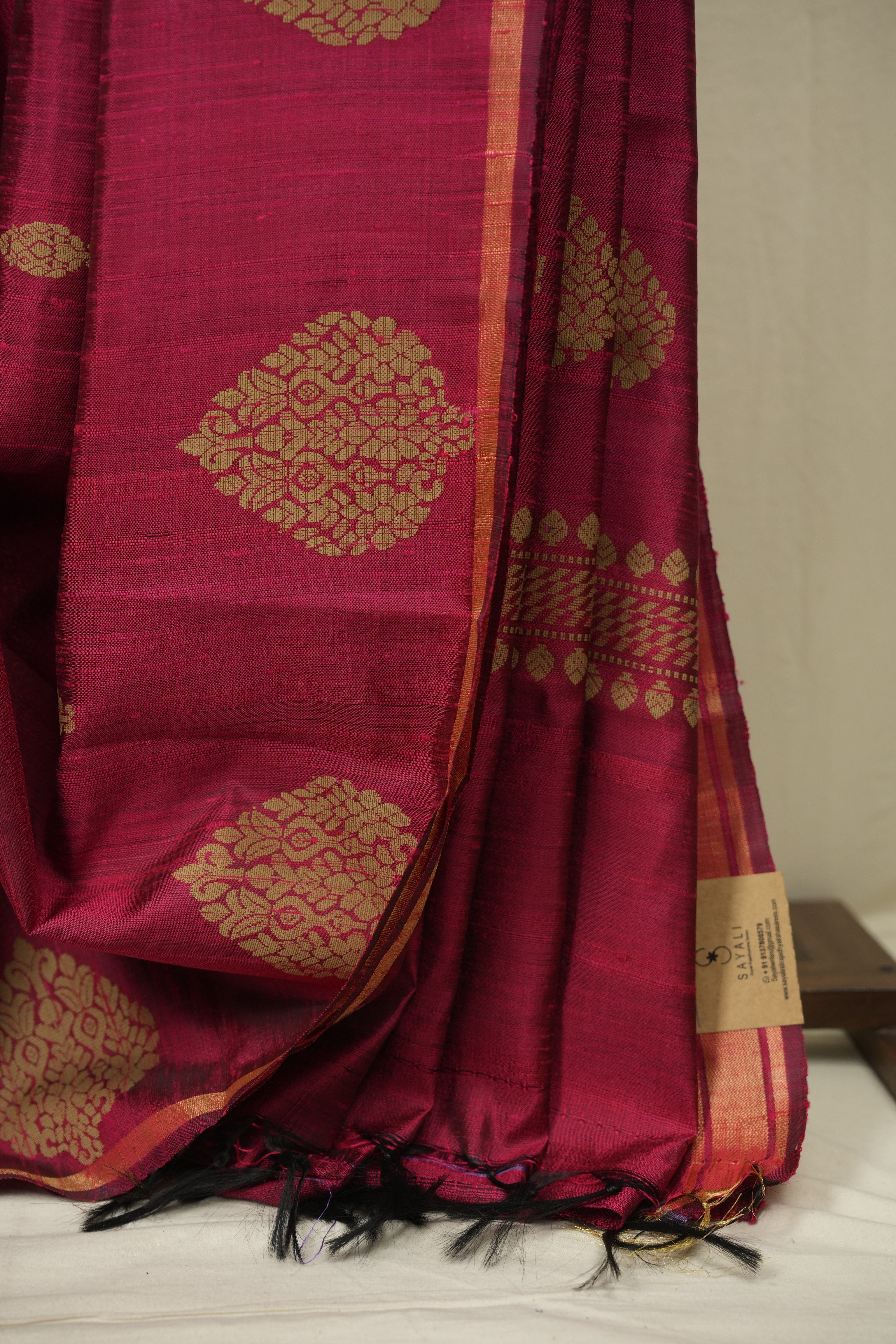 Maroon Raw Silk Saree - SRMRSS1101