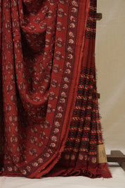 Maroon HBP Modal Silk Saree - SRMMSS651