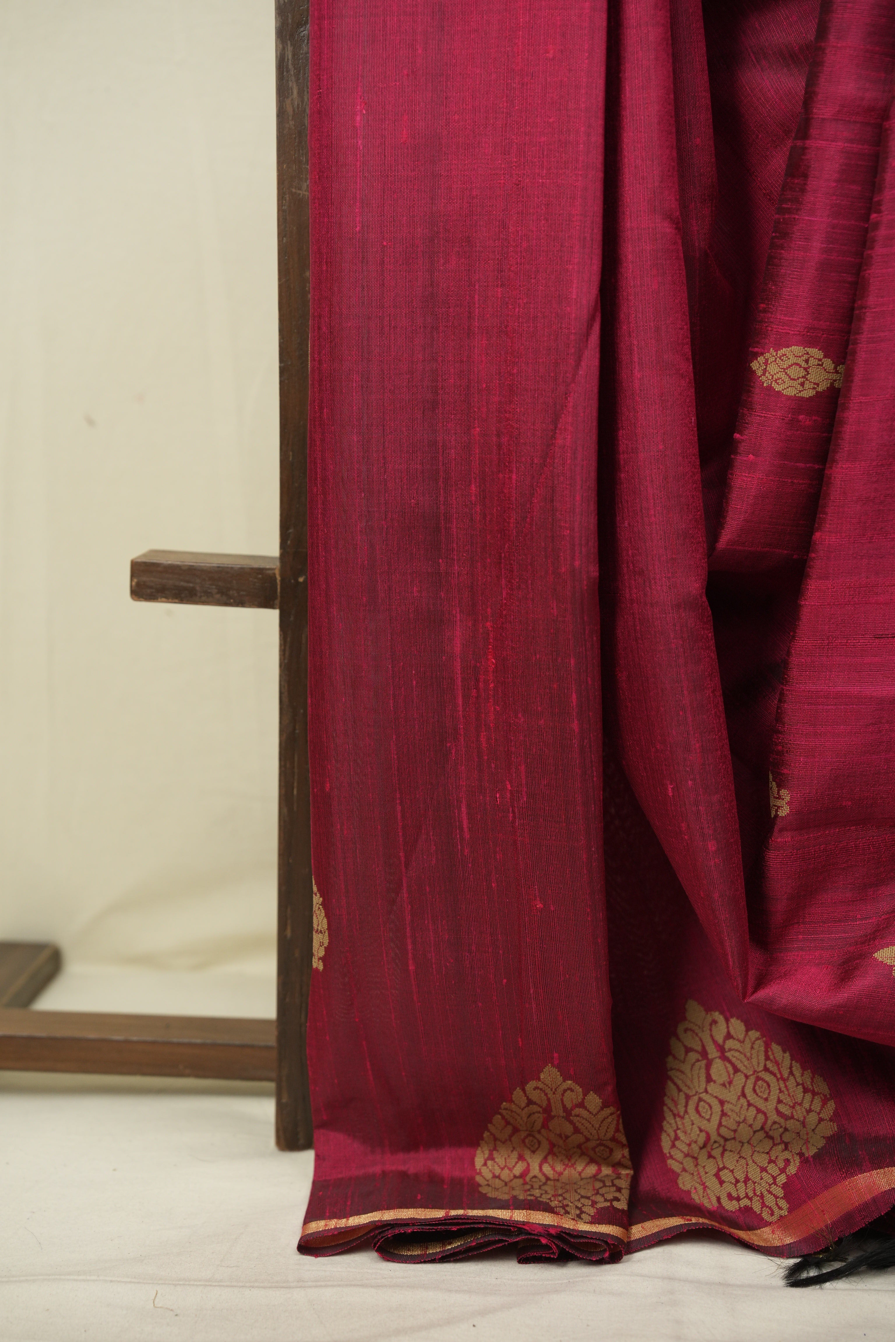 Maroon Raw Silk Saree - SRMRSS1101