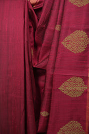 Maroon Raw Silk Saree - SRMRSS1101