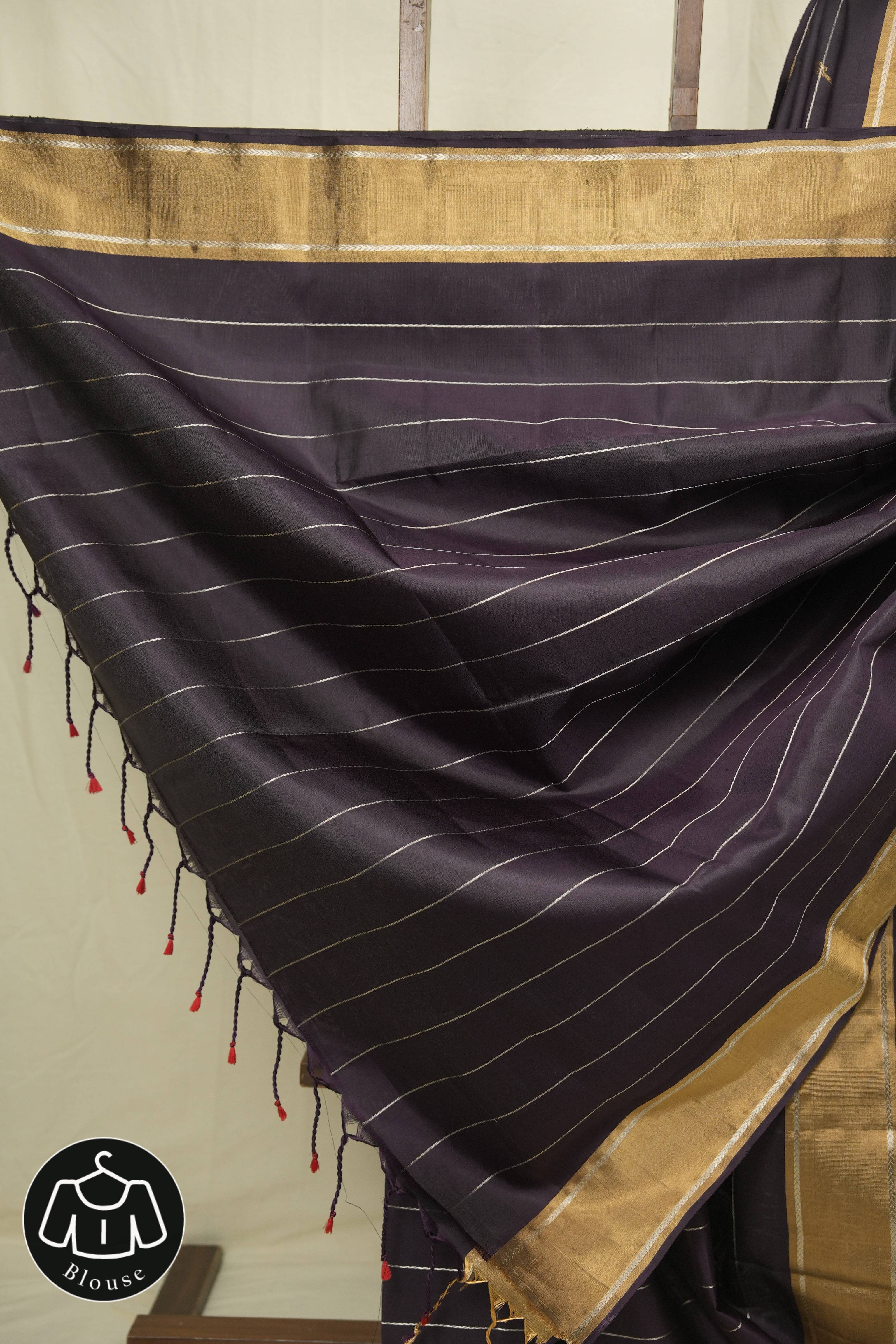 Violet Soft Silk Saree - SRVSSS446