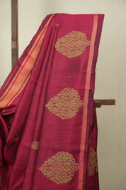 Maroon Raw Silk Saree - SRMRSS1101