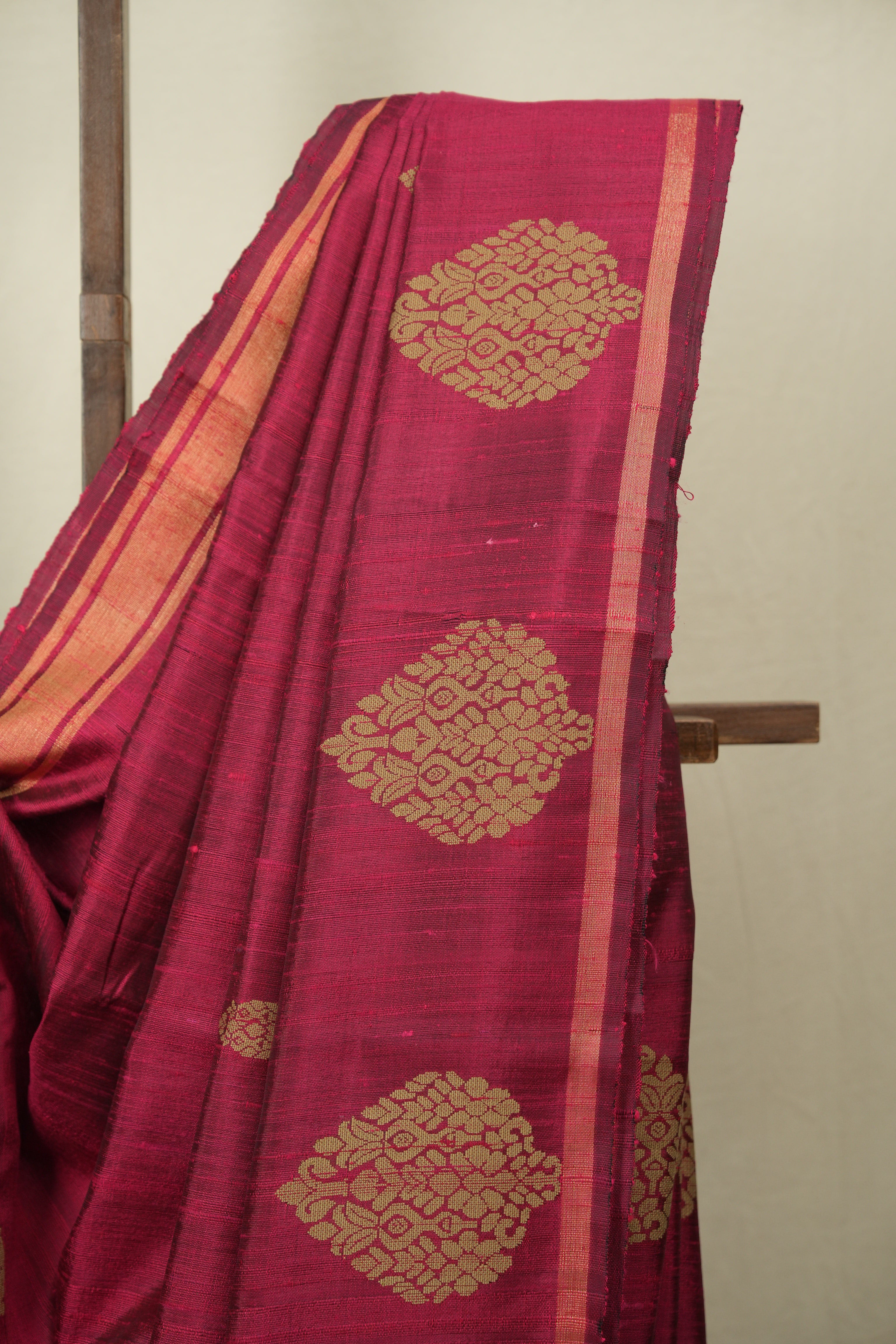 Maroon Raw Silk Saree - SRMRSS1101