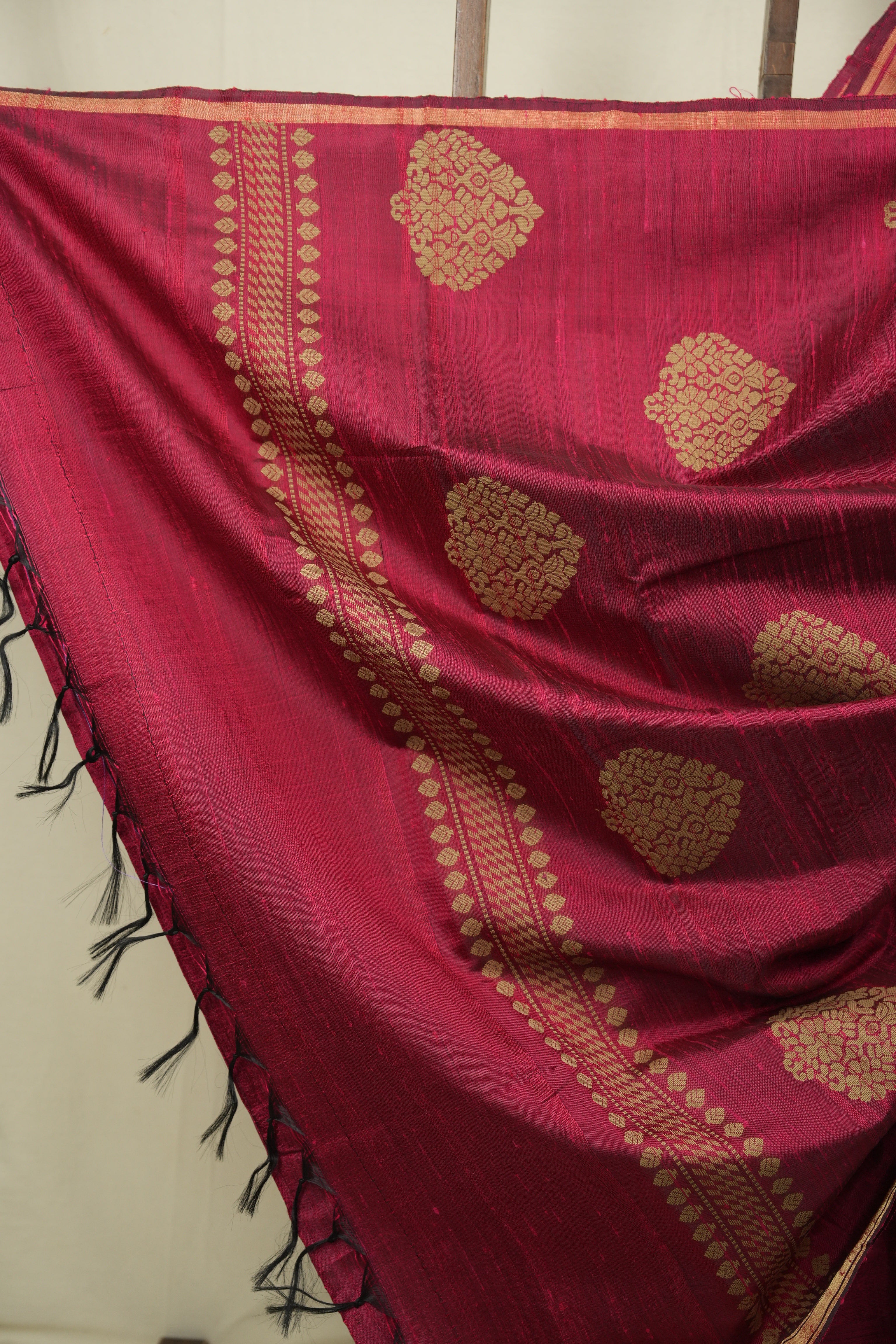 Maroon Raw Silk Saree - SRMRSS1101