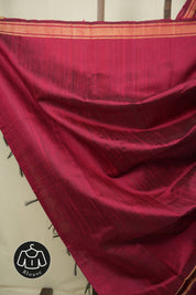 Maroon Raw Silk Saree - SRMRSS1101