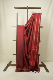 Maroon Raw Silk Saree - SRMRSS1123
