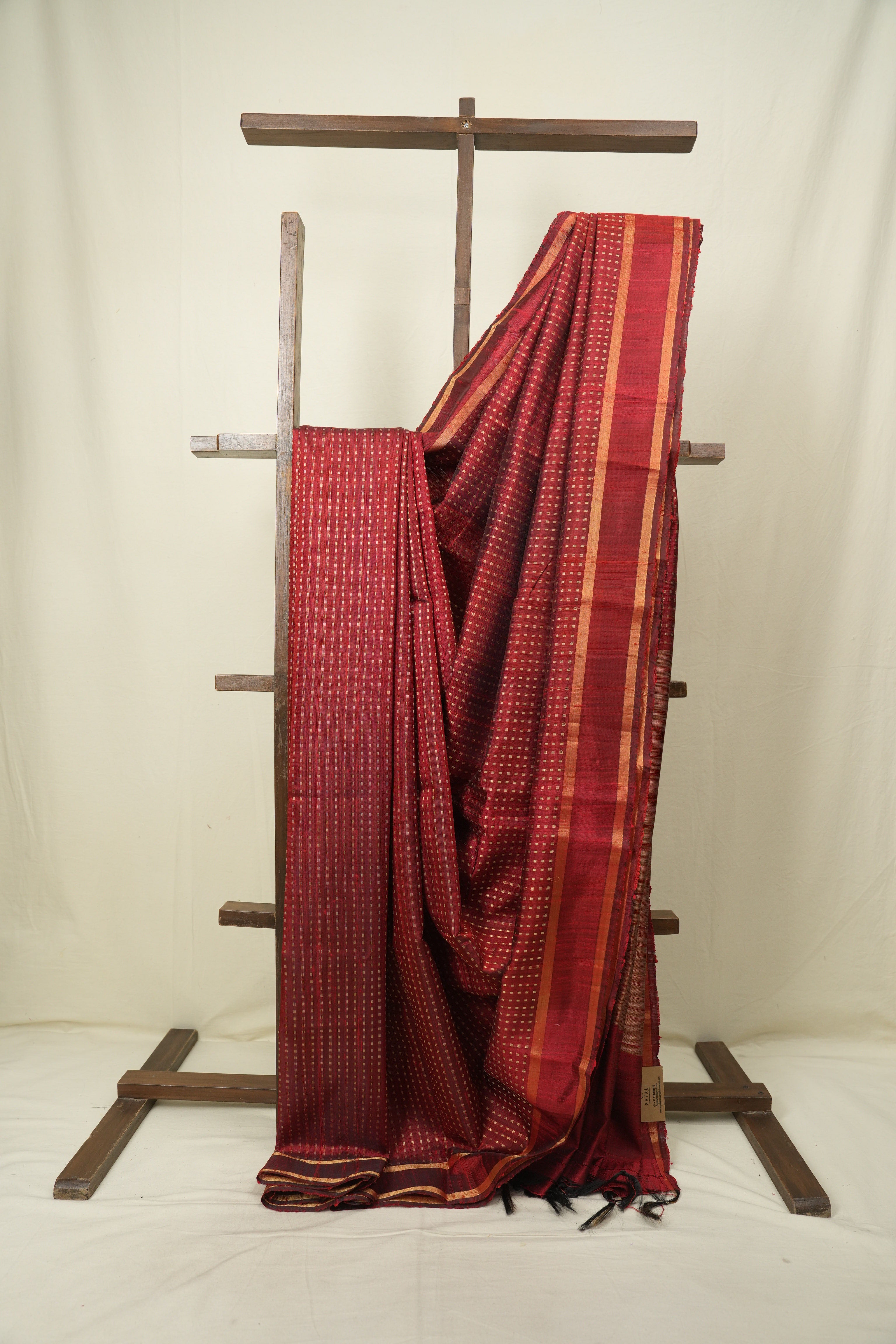 Maroon Raw Silk Saree - SRMRSS1123