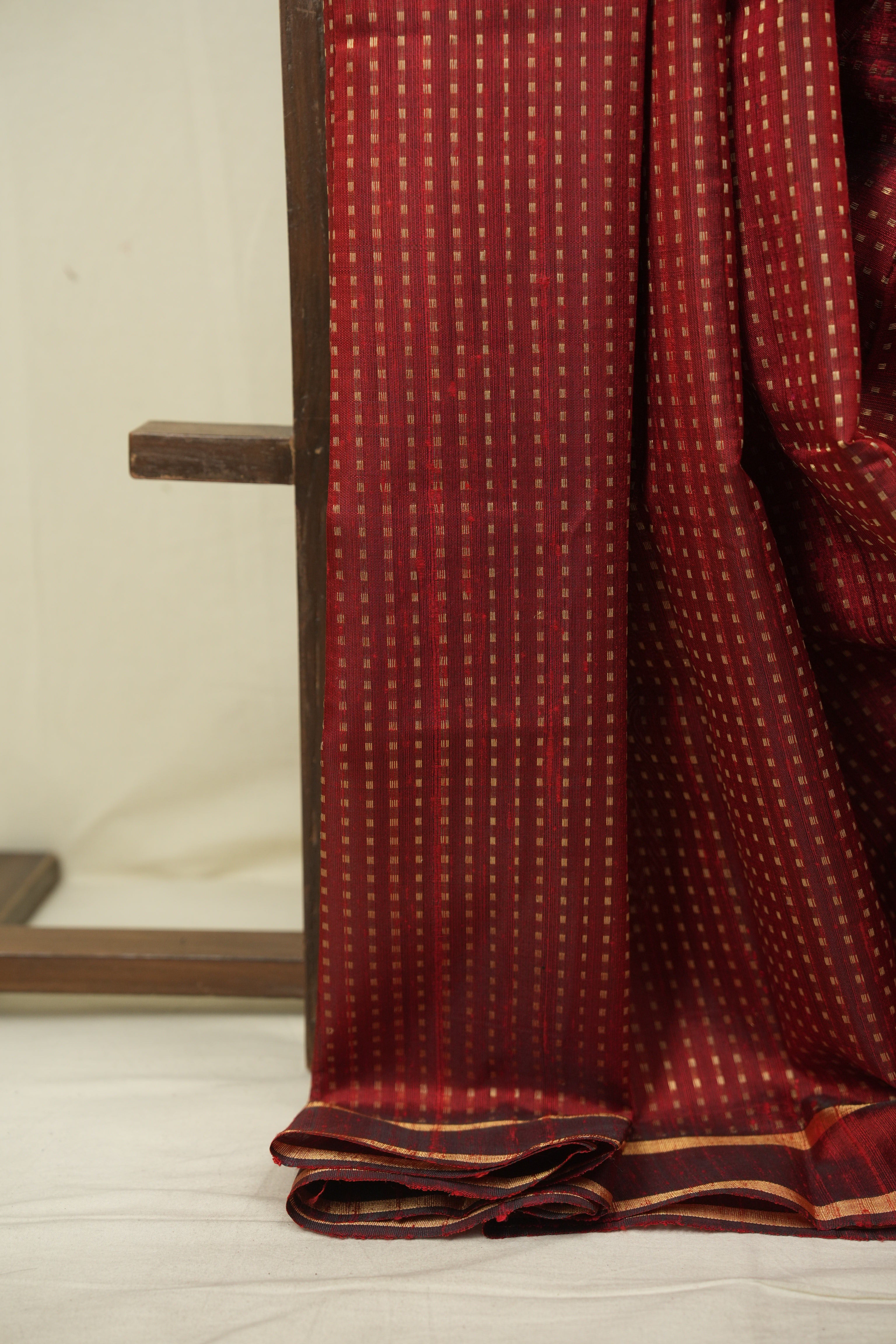 Maroon Raw Silk Saree - SRMRSS1123