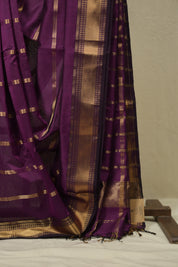 Purple Maheshwari Saree - SRPMS1169