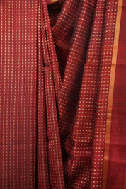 Maroon Raw Silk Saree - SRMRSS1123