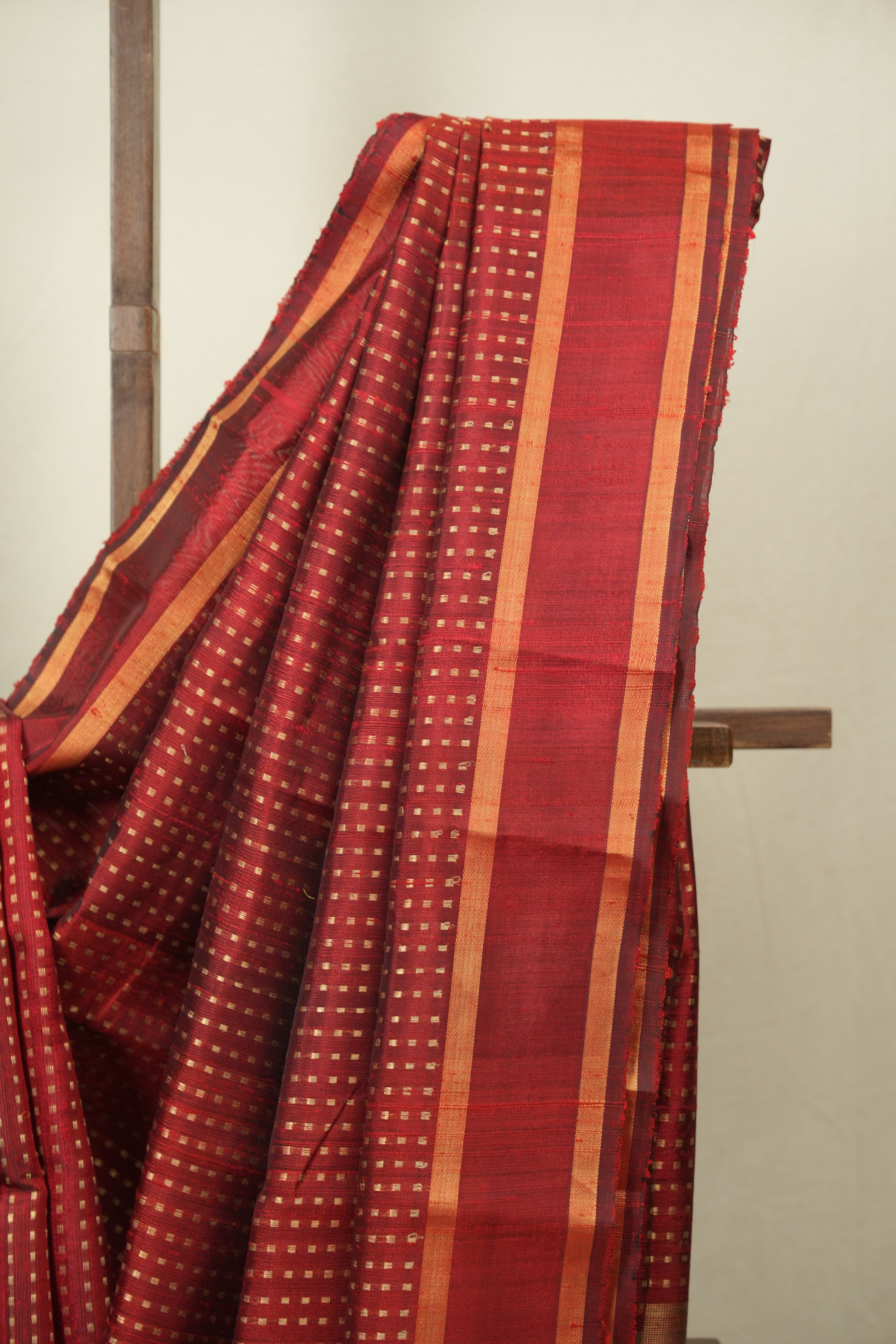 Maroon Raw Silk Saree - SRMRSS1123