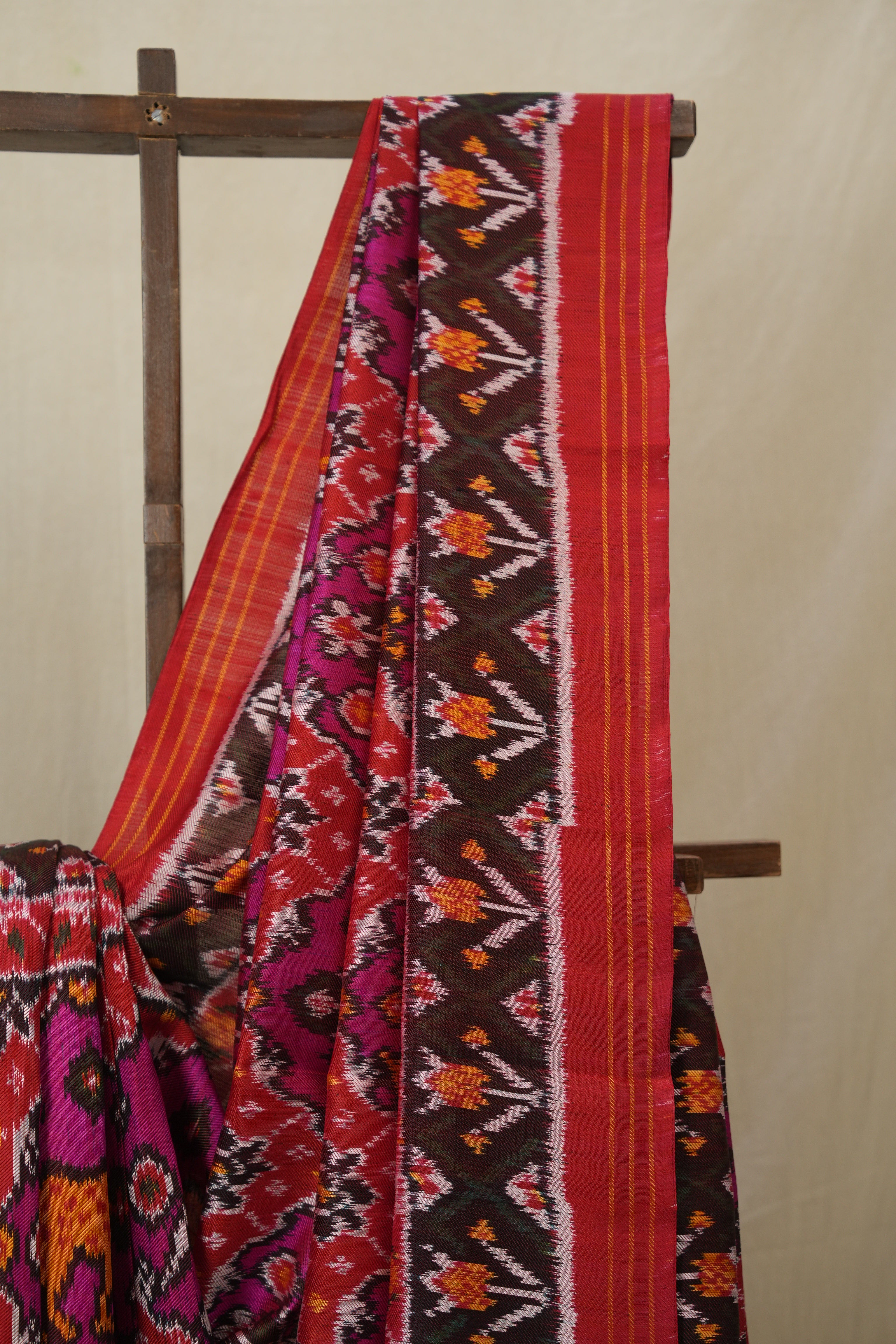 Pink Red Rajkot Patola Silk Saree - SRPRRPSS591