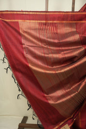 Maroon Raw Silk Saree - SRMRSS1123