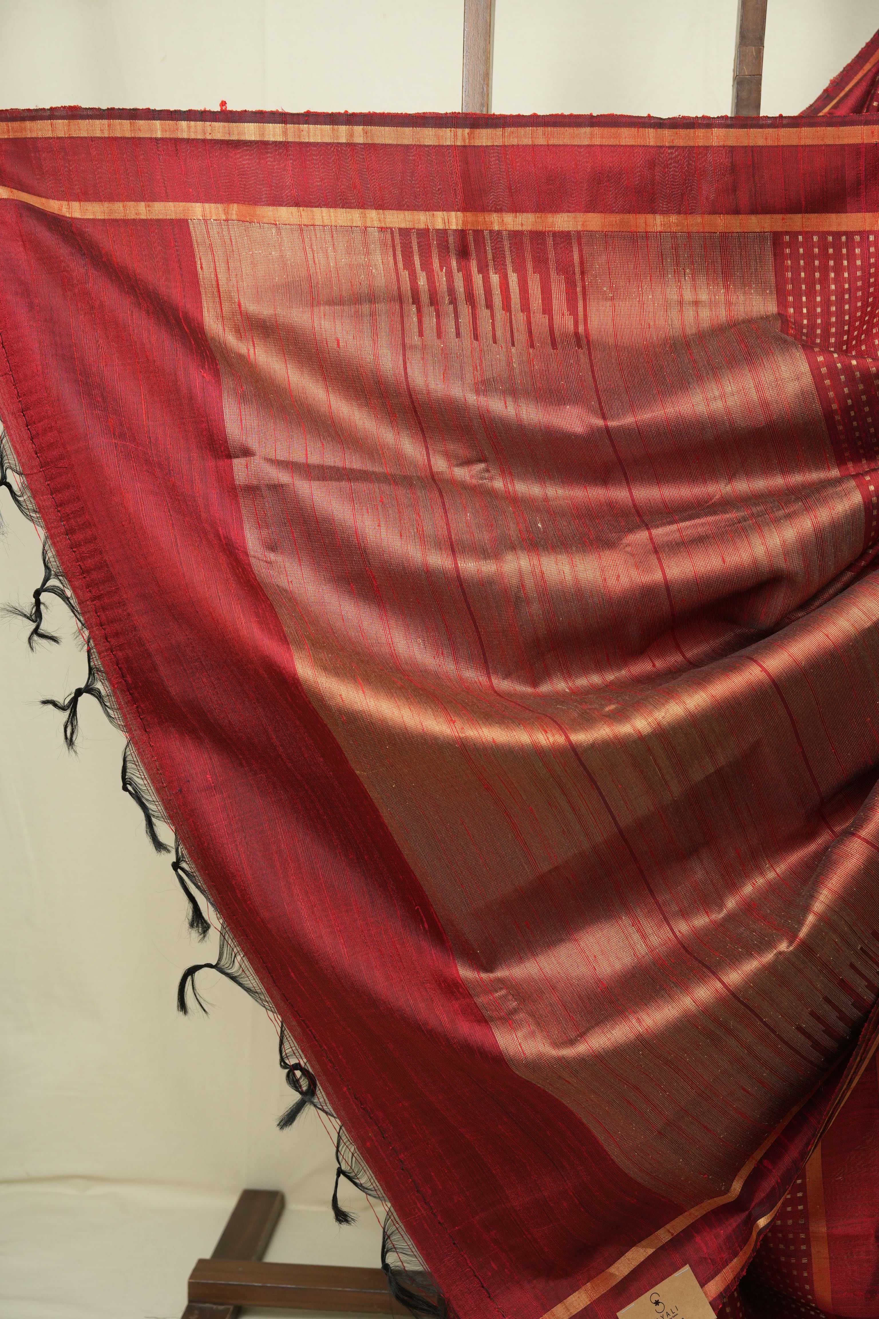Maroon Raw Silk Saree - SRMRSS1123