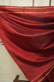 Maroon Raw Silk Saree - SRMRSS1123