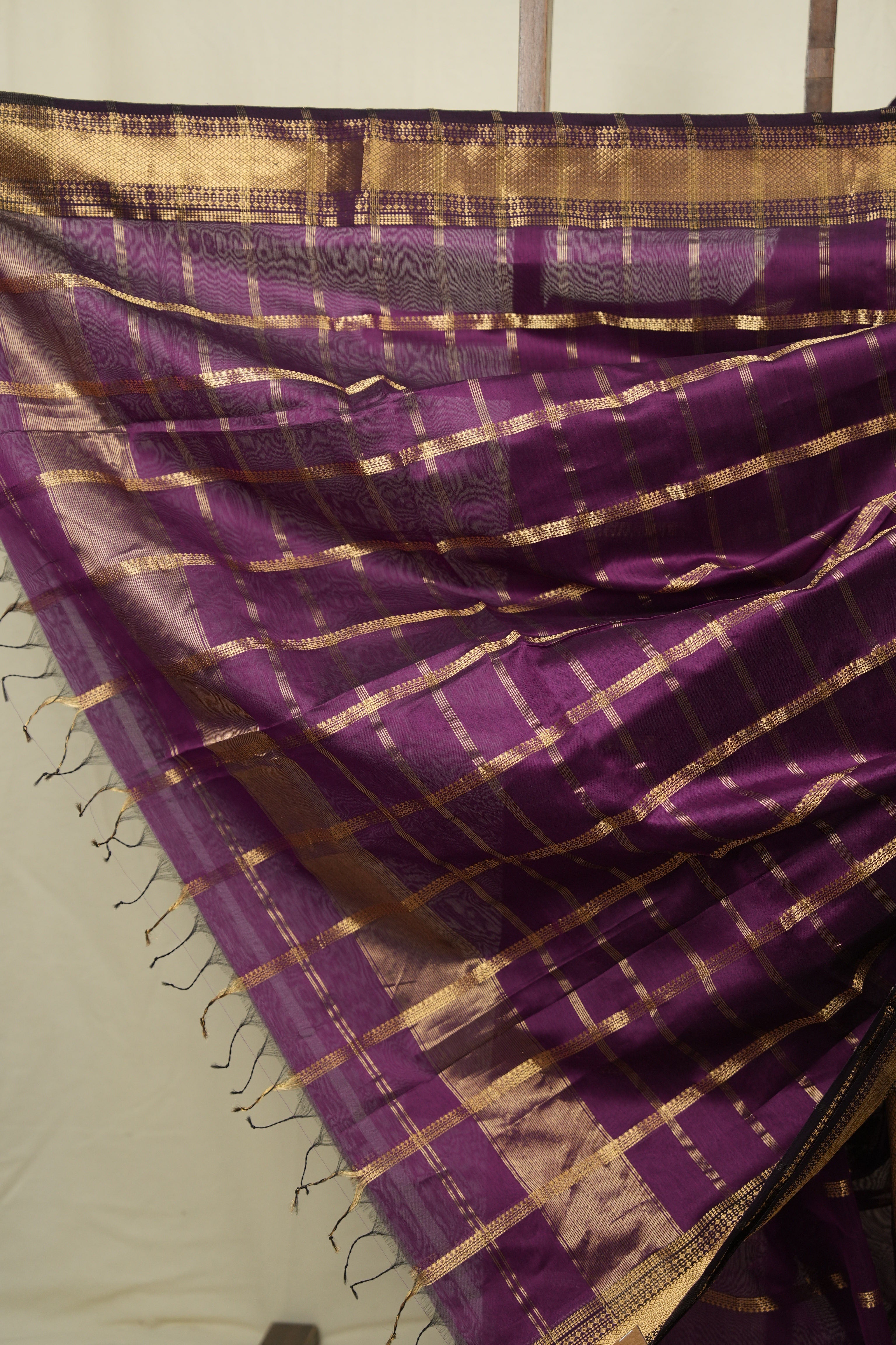 Purple Maheshwari Saree - SRPMS1169