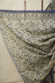 Blue White HBP Kota Doria Saree - SRBWKDS168